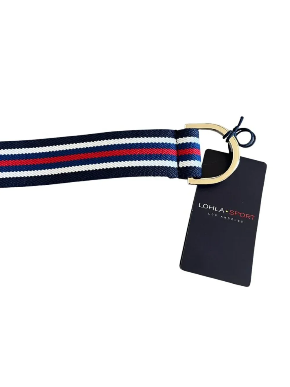 LOHLA SPORT NEW The Blueberry Striped Belt Size S/M